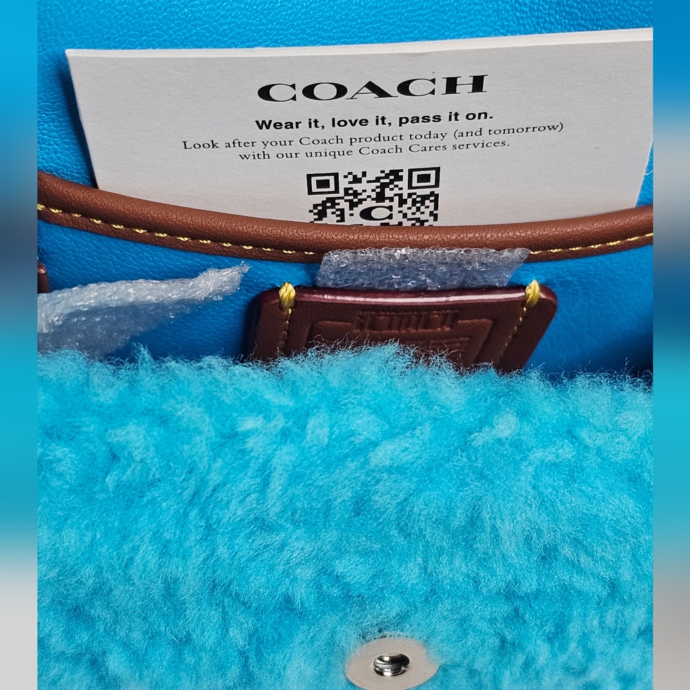 Coach Lil Nas X Drop Tabby 12 Shearling Montero Blue Crossbody Bag - Picture 10 of 11